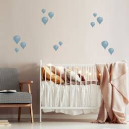 Hot Air Balloons Wall Decals, Plastic-Free Kids Room Wall Stickers - thumbnail 2