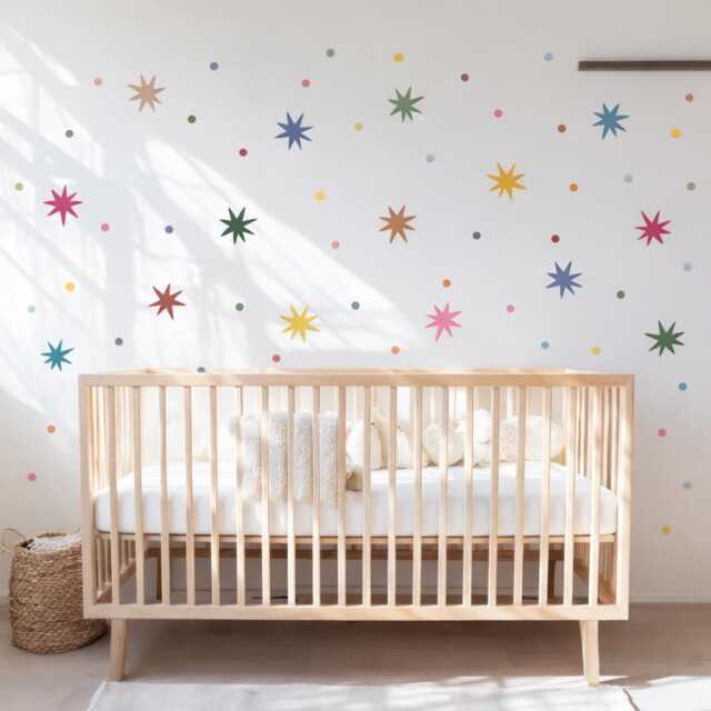Whimsical Stars & Dots Removable Vinyl Wall Stickers - image 1
