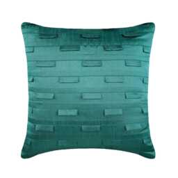 "Decorative Pintucks, Textured, Striped Teal Blue Bed Throw Pillow 24""x24""/26""x26" - thumbnail 1