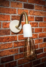 White Adjustable Reading Wall Light Hand Made - thumbnail 1