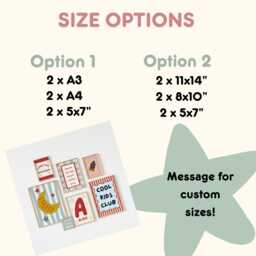 Personalised Moon & Stars Kids Gallery Wall Art For Bedroom, Nursery Or Playroom - thumbnail 2