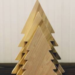 Rustic Wooden Christmas Tree Reusable Farmhouse Holiday Decor - thumbnail 4