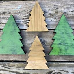 Rustic Wooden Christmas Tree Reusable Farmhouse Holiday Decor - thumbnail 3