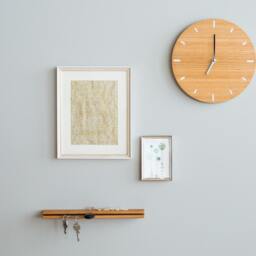 Small Oak Wall Clock, Whisper-Quiet Quartz Modern Decoration, Minimalist, Housewarming Gift, Scandinavian Design, Round Or Rounded - thumbnail 3