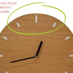 Small Oak Wall Clock, Whisper-Quiet Quartz Modern Decoration, Minimalist, Housewarming Gift, Scandinavian Design, Round Or Rounded - thumbnail 4