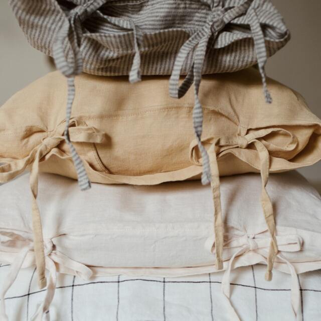 Linen Pillow Cover With Ties - Only 40 Available, Limited Time Deal Ends Sunday - image 1