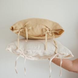 Linen Pillow Cover With Ties - Only 40 Available, Limited Time Deal Ends Sunday - thumbnail 3