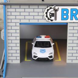 Wooden Toy Garage For Cars, Personalized Car Garage, Storage Kids - thumbnail 3