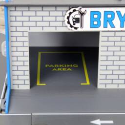 Wooden Toy Garage For Cars, Personalized Car Garage, Storage Kids - thumbnail 4