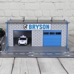 Wooden Toy Garage For Cars, Personalized Car Garage, Storage Kids - thumbnail 1