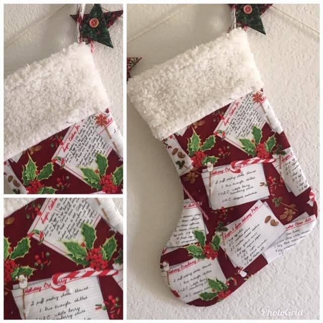 Christmas Stocking, Handcrafted Modern Stocking, Decoration, Holliday Stocking. #4 - image 1