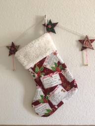 Christmas Stocking, Handcrafted Modern Stocking, Decoration, Holliday Stocking. #4 - thumbnail 3