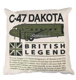 Douglas C47 Dakota Or Skytrain Raf Usa Us Navy Ww2 Transport Aircraft Cushion Inner Included - thumbnail 1