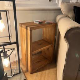 Wooden Box Bedside Table - Locally Sourced Timber Shelving Unit - thumbnail 4