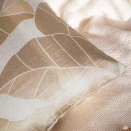 Light Tan, Gold, Ivory Pillow, Decorative Throw Pillow Cover, Cushion Pillowcase, Accent Satin Blend, Floral Pillowcase - thumbnail 3