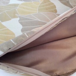 Light Tan, Gold, Ivory Pillow, Decorative Throw Pillow Cover, Cushion Pillowcase, Accent Satin Blend, Floral Pillowcase - thumbnail 4