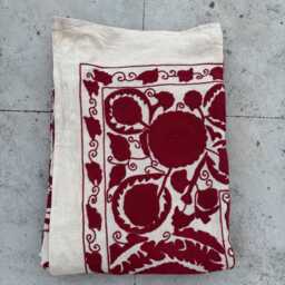 Hand-stitched Cotton Suzani Quilt - Traditional Ethnic Textile, Vibrant Boho Throw, Reversible Bedding - thumbnail 4