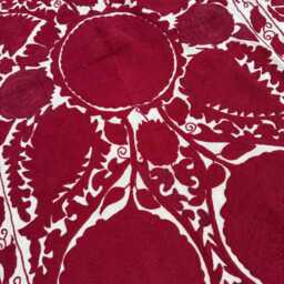 Hand-stitched Cotton Suzani Quilt - Traditional Ethnic Textile, Vibrant Boho Throw, Reversible Bedding - thumbnail 3