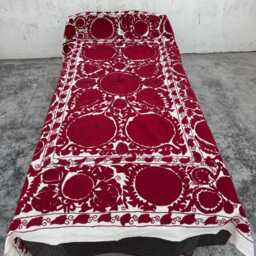 Hand-stitched Cotton Suzani Quilt - Traditional Ethnic Textile, Vibrant Boho Throw, Reversible Bedding - thumbnail 2