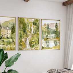 Set Of 3 Lake District Posters, UK Landscape Wall Art, Nature Print Set, Mountain Decor, Modern Travel Artwork, British Countryside Style - thumbnail 4