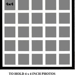 Multi Photo Picture Frame 25 Square 4x4 Photos, Black Veneer - thumbnail 2