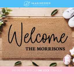 Welcome Door Mat - Custom Family Name Doormat Personalized Realtor Gift Wedding New Home - thumbnail 1