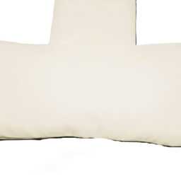 White Faux Leather Hanging Armchair Sofa Headrest Bolster Cushion With Inner Pad - thumbnail 2