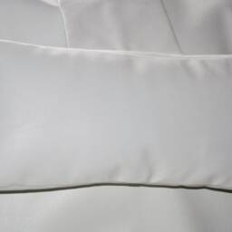 White Faux Leather Hanging Armchair Sofa Headrest Bolster Cushion With Inner Pad - thumbnail 3