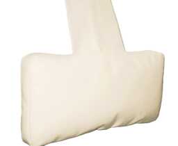 White Faux Leather Hanging Armchair Sofa Headrest Bolster Cushion With Inner Pad - thumbnail 1