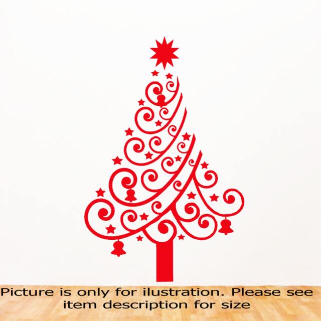 Merry Christmas Tree Wall Stickers Vinyl Removable Decal Xmas Gift Nursery Decor - image 1