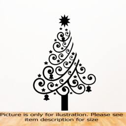 Merry Christmas Tree Wall Stickers Vinyl Removable Decal Xmas Gift Nursery Decor - thumbnail 2