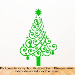 Merry Christmas Tree Wall Stickers Vinyl Removable Decal Xmas Gift Nursery Decor - thumbnail 3