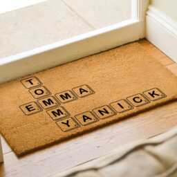 Scrabble Tiles Custom Doormat - Personalized Family Tile Home Decor Funny Names Gift - thumbnail 2