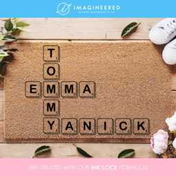 Scrabble Tiles Custom Doormat - Personalized Family Tile Home Decor Funny Names Gift - thumbnail 1