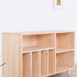 Record Station Stand, Handmade From Solid Pinewood - Dingud - thumbnail 3
