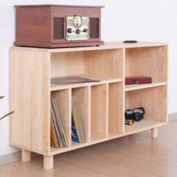 Record Station Stand, Handmade From Solid Pinewood - Dingud - thumbnail 2