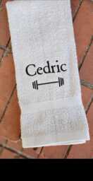 Personalized Barbell Gym Towel Monogrammed Cotton Sweat Towel
