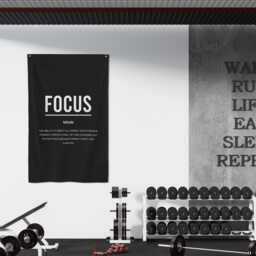 Focus Definition Banner Flag, Gym Motivation Office Banner, Sign, Wall Art, Entrepreneur Decor, Home Art - thumbnail 2