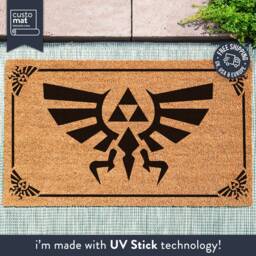 Zelda Inspired Doormat - Land Of Hyrule Unique Rug Heroic Entrance Mat For Gamers Link Door Totk Botw - thumbnail 2