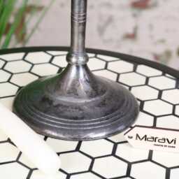 Veeha Candelabra Centerpiece 5 Candle Holder 40cm Gunmetal Silver - thumbnail 2
