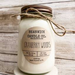 Cranberry Woods Soy Candle 80+ Hour Burn Time in Mason Jar - thumbnail 1