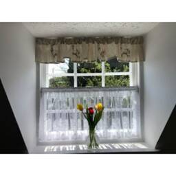 Window Valance Cafe Top Rod Pocket Curtain Treatment Pelmet Stag Header Treatments Kitchen Bathroom Stags Brown - thumbnail 2