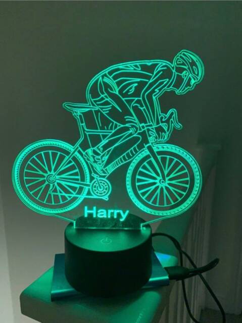 3D Bicycle Smart App Control Night Light Bluetooth, Music, 7&16M Colour Mobile App , Gift Led Lamp - image 1