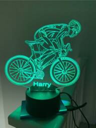 3D Bicycle Smart App Control Night Light Bluetooth, Music, 7&16M Colour Mobile App , Gift Led Lamp - thumbnail 1