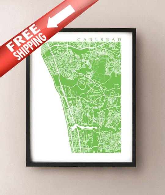Carlsbad Map Print - California Art Poster - image 1