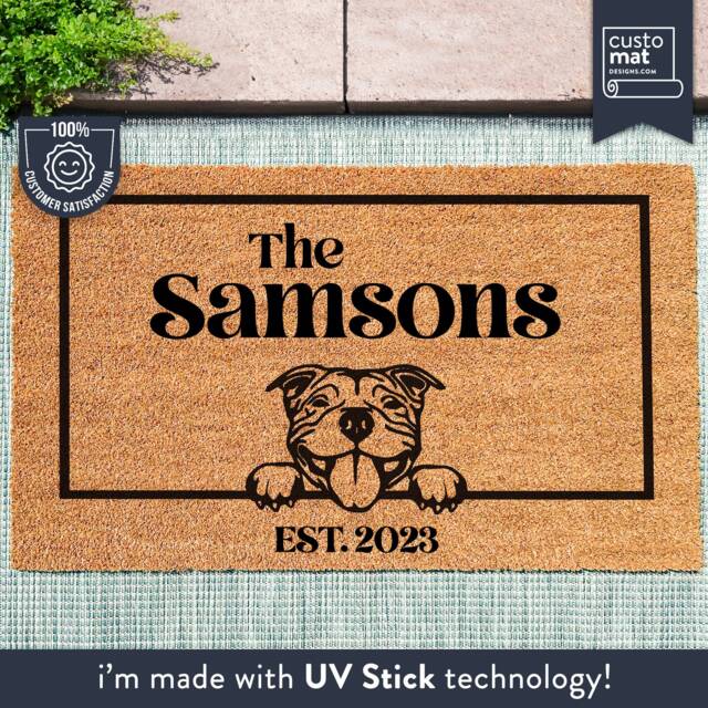 staffordshire Bull Terroir - Dog Door Mat Lover Doormat Custom Pet Breed Personalized Animal Cute Family Gift - image 1