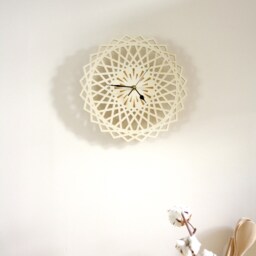 Modern Wall Clock, Star Shape, Geometric Design, Natural Interior Decoration, Wooden Object, Home Decor, Engagement Gift, Scandi Hygge Style - thumbnail 3