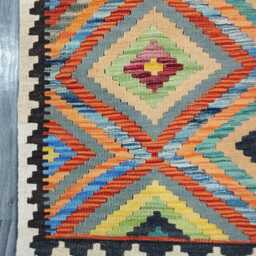 Heritage Tribal, Handmade Artisan Afghan Turkish Scandinavian Navajo Bohemian Flatweave Wool Multicolour Kilim Rug 157x96 cm - thumbnail 4