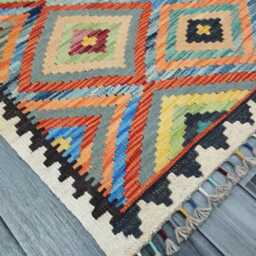 Heritage Tribal, Handmade Artisan Afghan Turkish Scandinavian Navajo Bohemian Flatweave Wool Multicolour Kilim Rug 157x96 cm - thumbnail 2