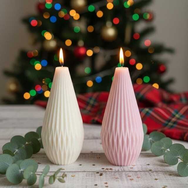 Lantern Candle Gift For Mum - Handmade Soy Wax Pillar Home Decor Mother's Day Valentine's Candles - image 1